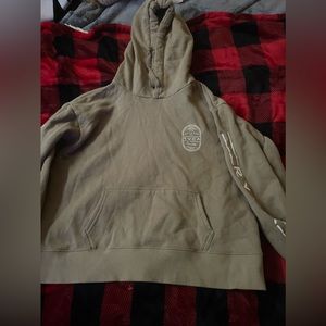 tan greenish hoodie